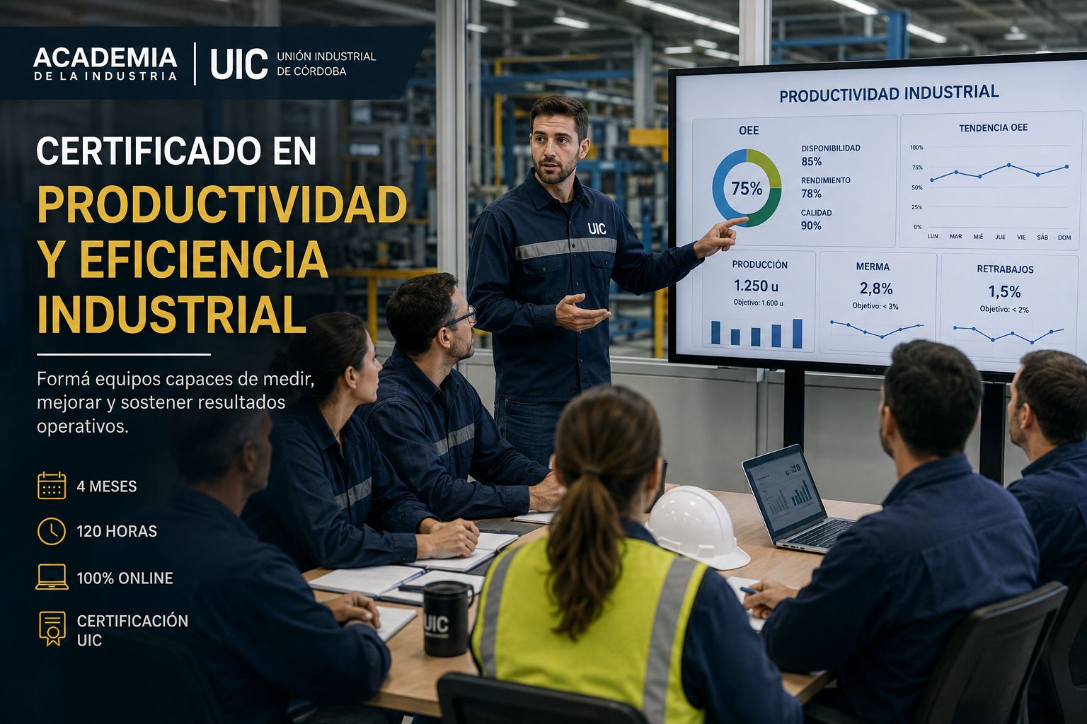 Cómo elegir un certificado en productividad industrial para tu equipo de planta