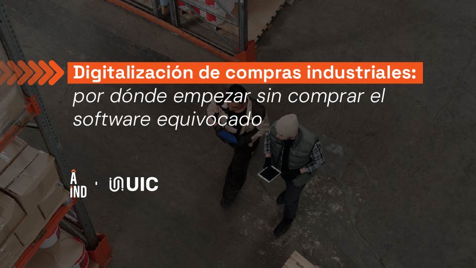 Responsable de compras industriales trabajando con un sistema de e-procurement